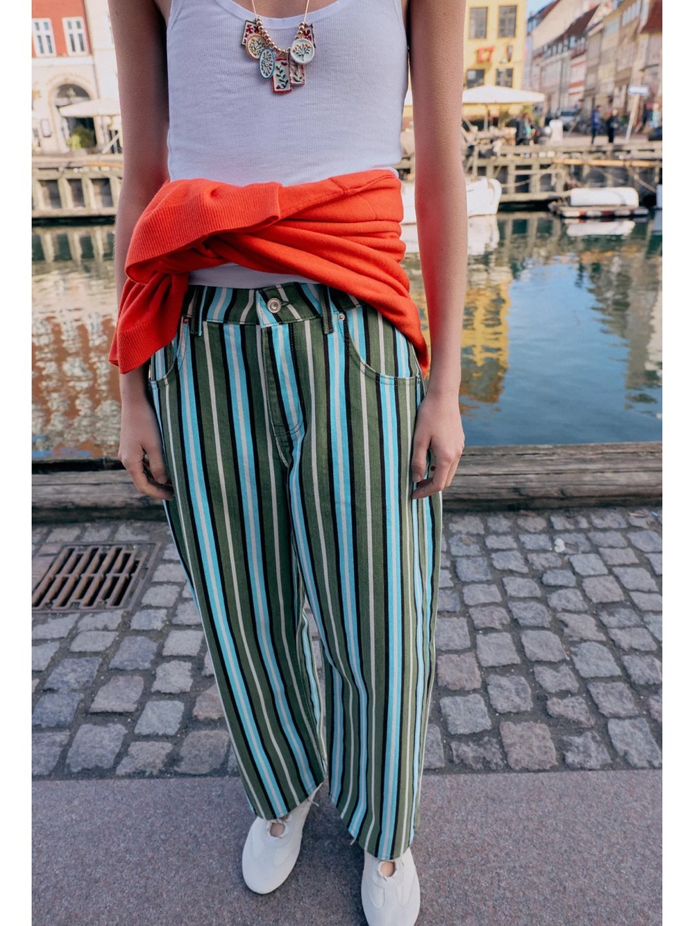 Zara Z1975 STRIPED BARREL JEANS - Picture 4 of 11